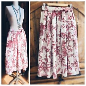 Boutique Toile Monkey Print Midi Skirt & Dress Size S